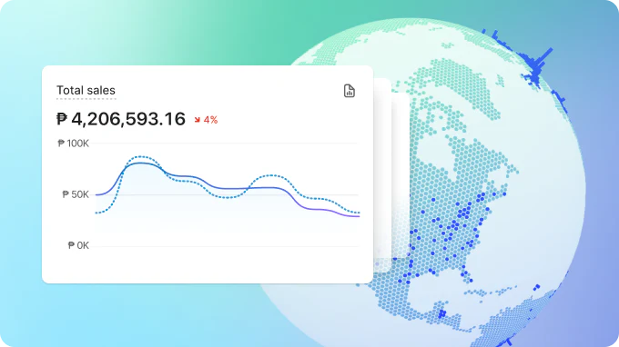 An image showcasing a computer screen displaying a world map with a graph on it, likely representing financial data or tracking. The screen also features a real-time graph with percentage changes. This could be a visual representation of global financial trends or a tracking system.