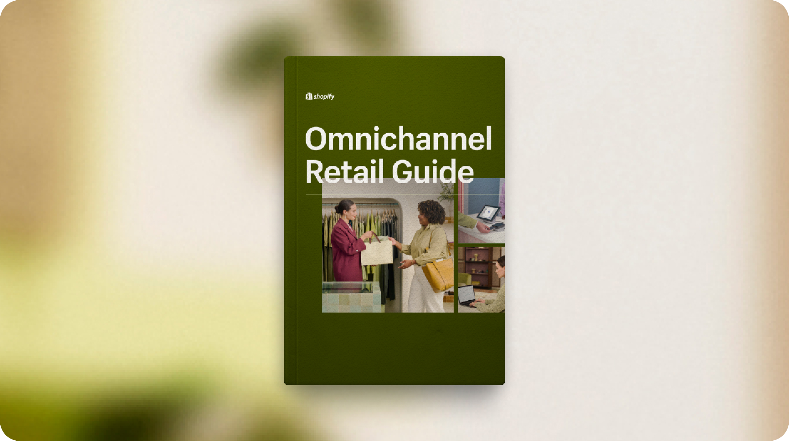 The cover of the Omnichannel Retail guide sits against a backdrop.