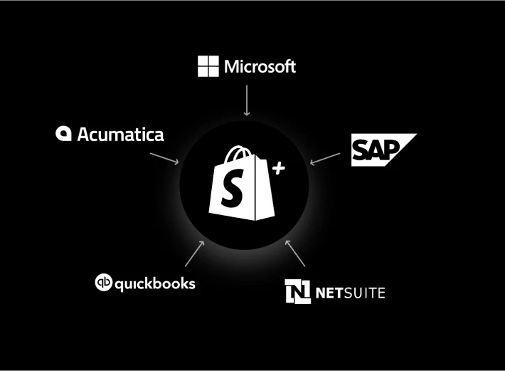 Integriere Marken wie Microsoft, SAP, NetSuite, QuickBooks und Acumatica.