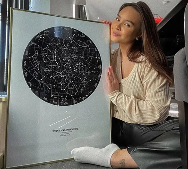 Brunette girl holding Starmap