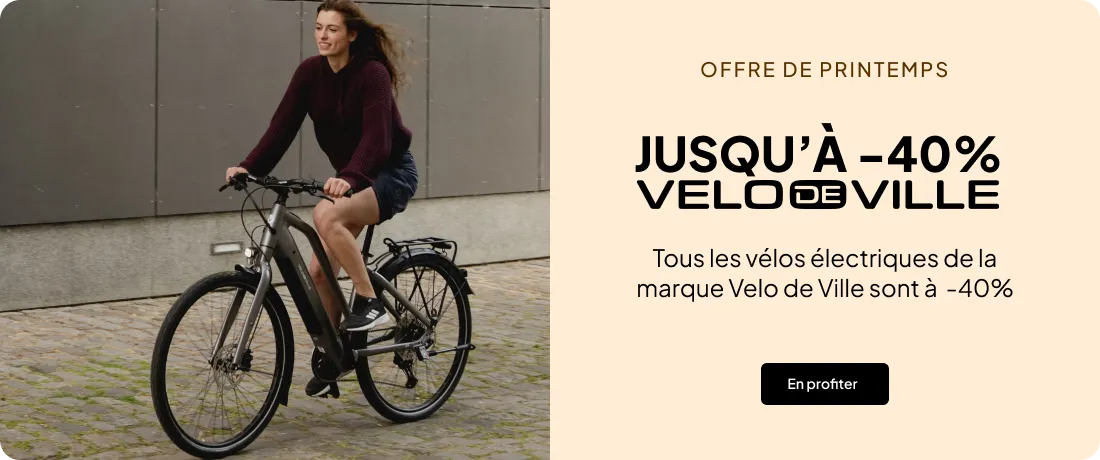 Tous les vélos électriques de la marque Velo de Ville sont à  -40%