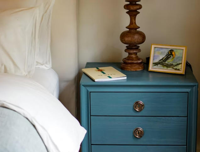 Wooden Night Stands With Three Drawers