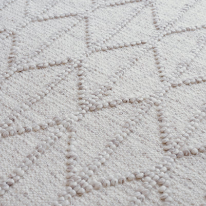 Closeup of Odessa Oatmeal Wool Blend Rug