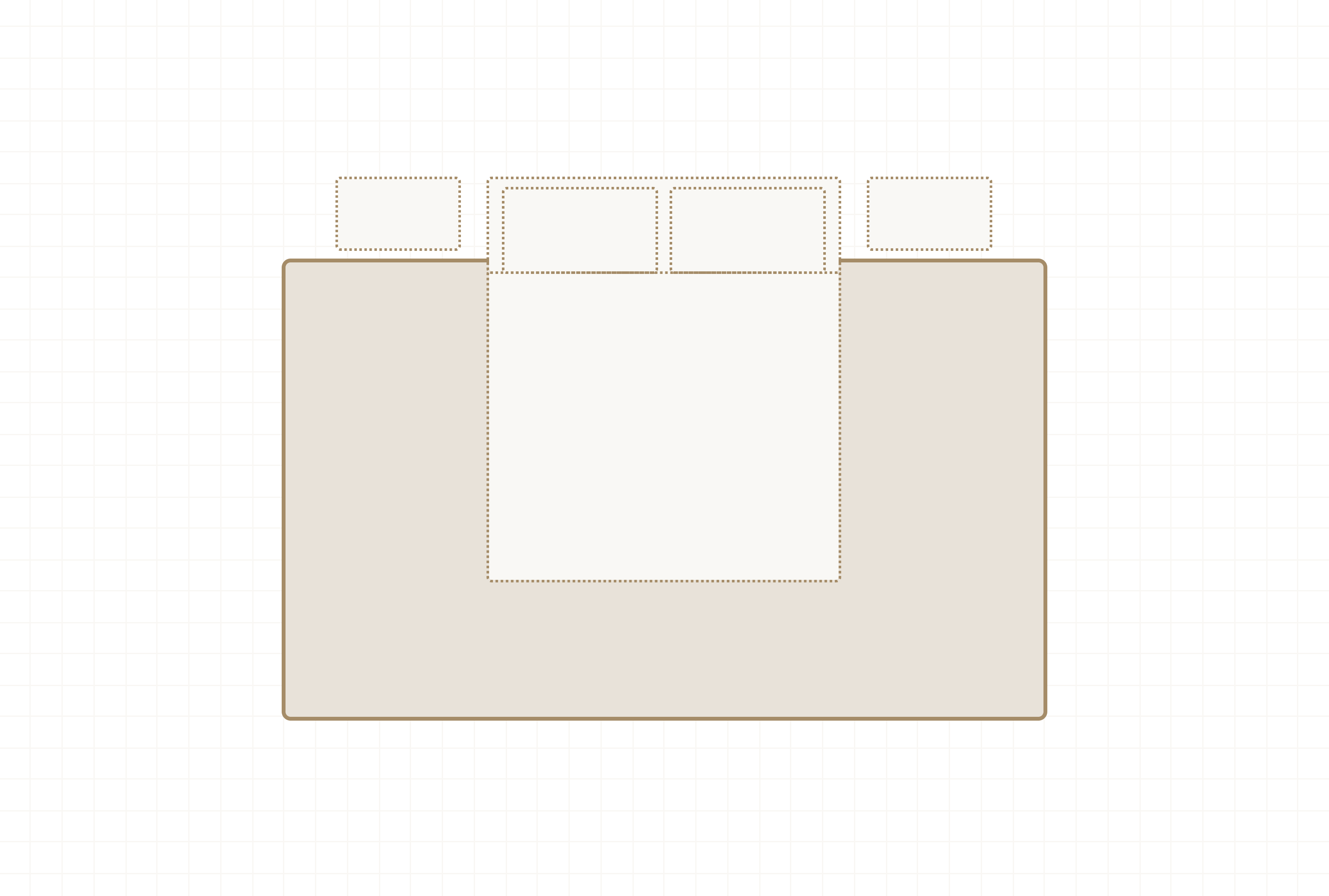 Diagram of rug beneath 2/3 of the bed