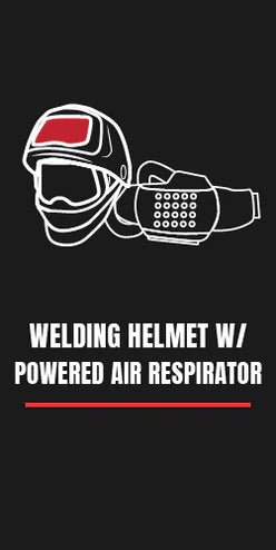 Welding Helmets with a PAPR