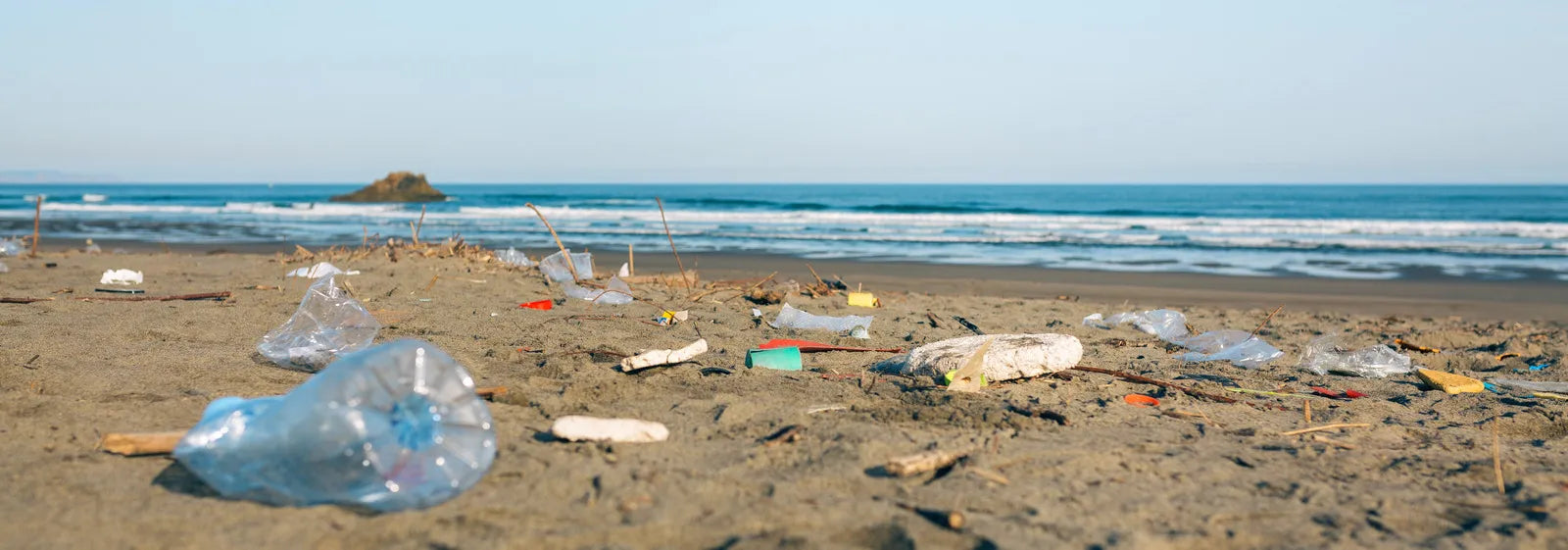 Trash on the beach