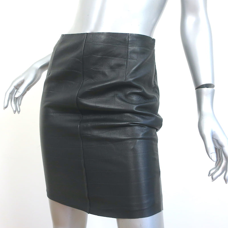 Embossed Monogram Leather Mini Skirt - Ready to Wear