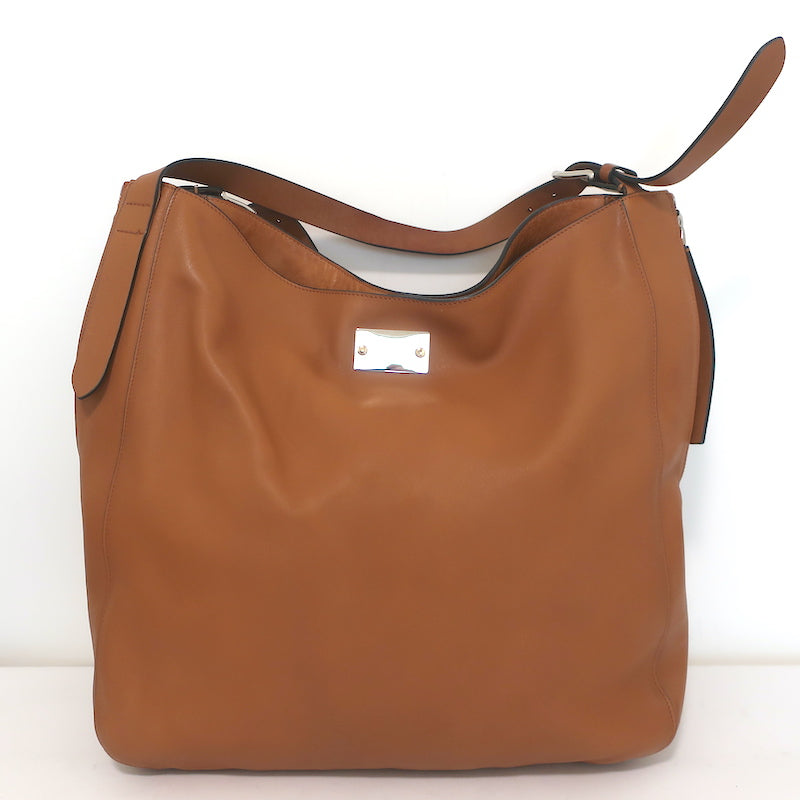 LOUIS FONTAINE Leather Small Handbag - Chocolate Color