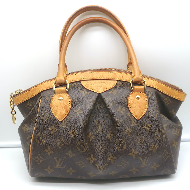 Louis Vuitton Tivoli PM Monogram Canvas Satchel Bag Brown