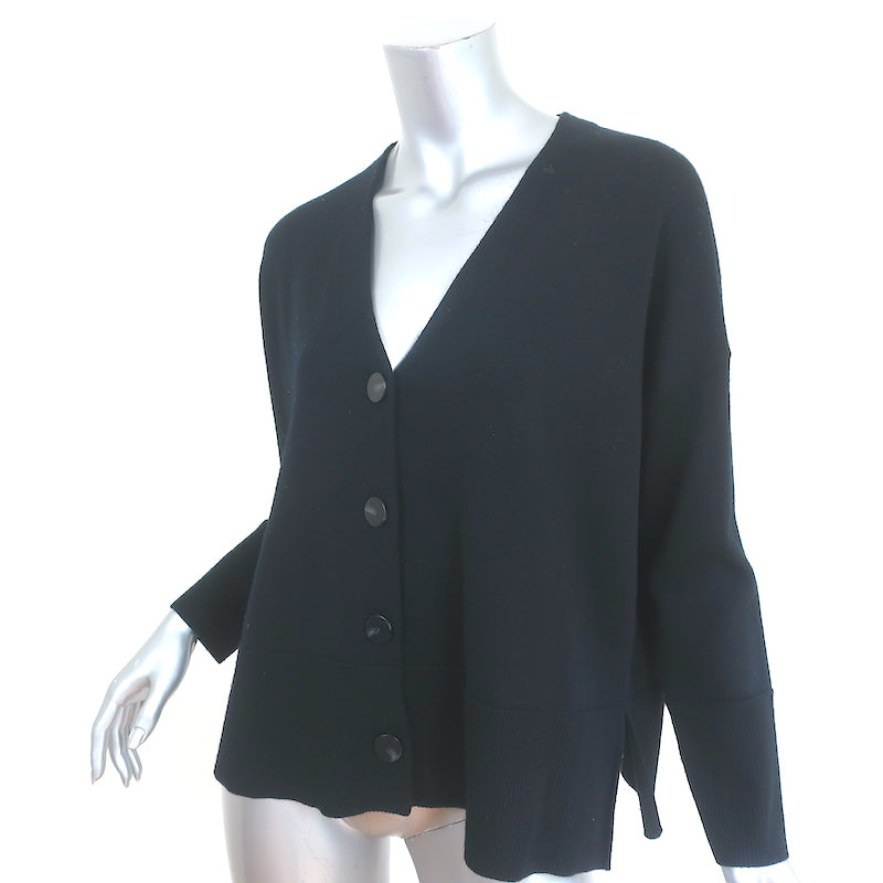 Louis Vuitton, Sweaters, Louis Vuitton Black V Neck Fine Wool V Cardigan  M