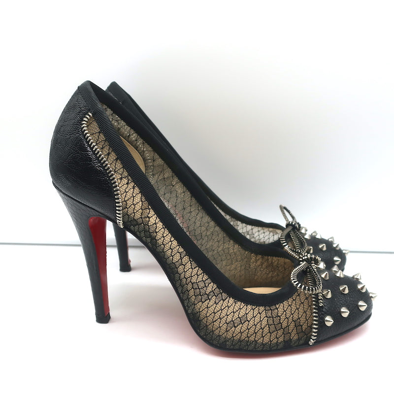 Christian Louboutin Candy Spike Pumps Black Size 39 Cap – Celebrity