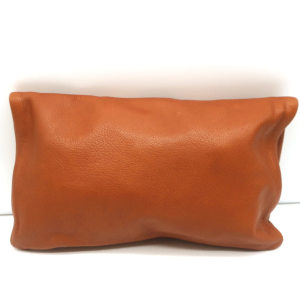 Clare V. Foldover Clutch Bag Brown Leather NEW – Celebrity Owned