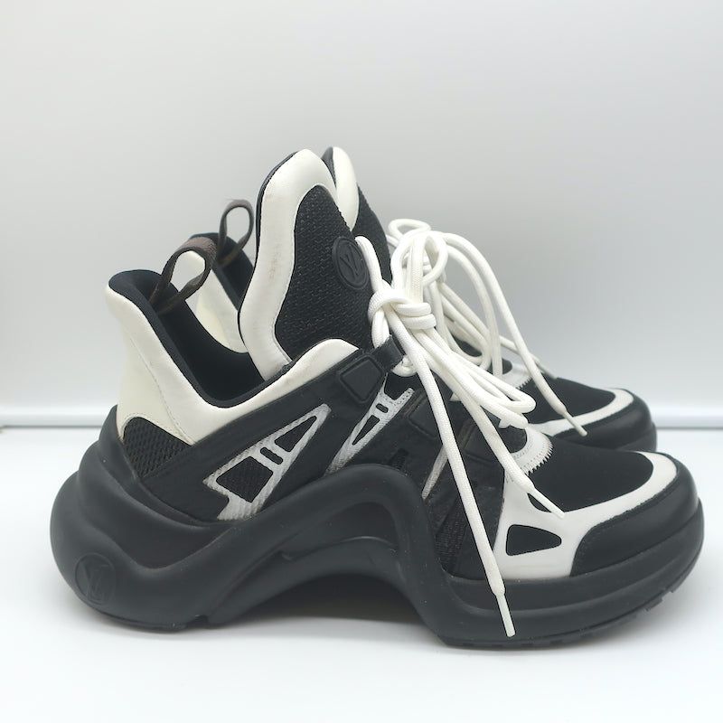 Louis Vuitton LV Archlight Sneakers Black Mesh & White Leather