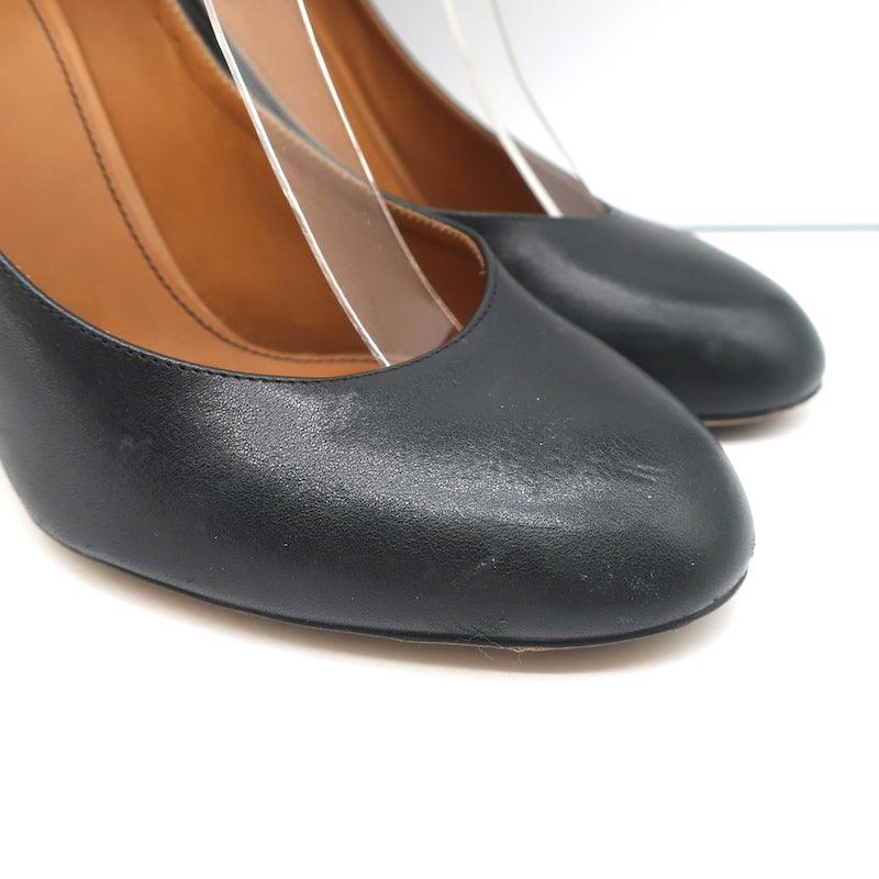 Louis Vuitton black leather peep toe platform Mary Jane pumps sz 40