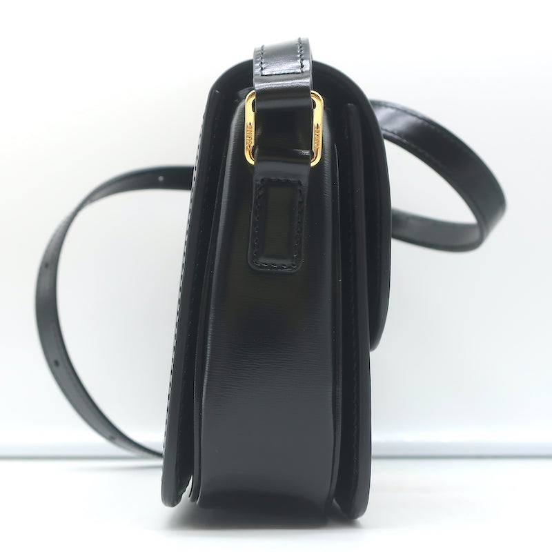 Celine Leather Lined Shoulder Bags in Black