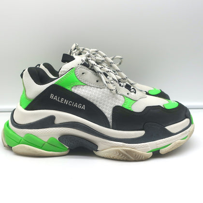 BALENCIAGA Men's Triple S 2019 Mesh & Leather Sneakers, Green Running Shoes  For Men - Buy BALENCIAGA Men's Triple S 2019 Mesh & Leather Sneakers, Green  Running Shoes For Men Online at