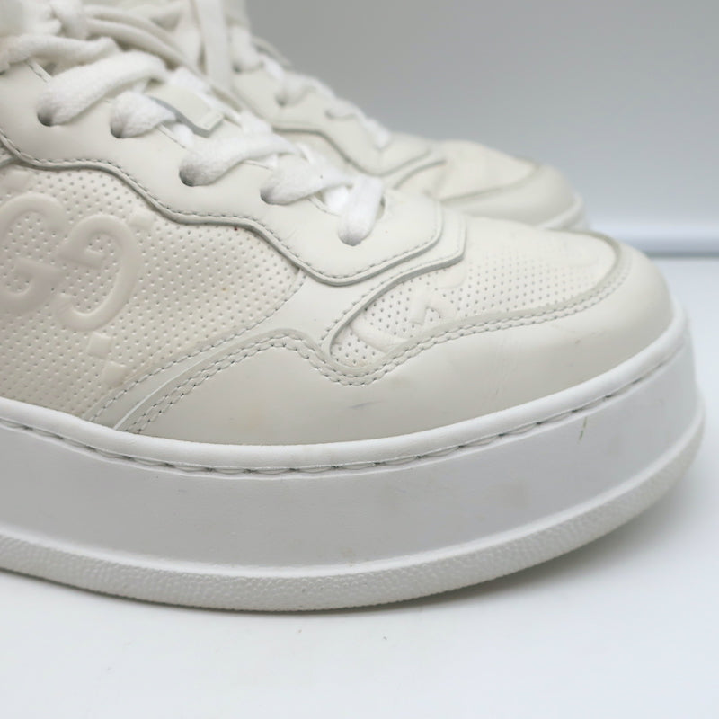 LOUIS VUITTON Monogram Giant Stellar Sneaker Boots 38.5 Kaki White