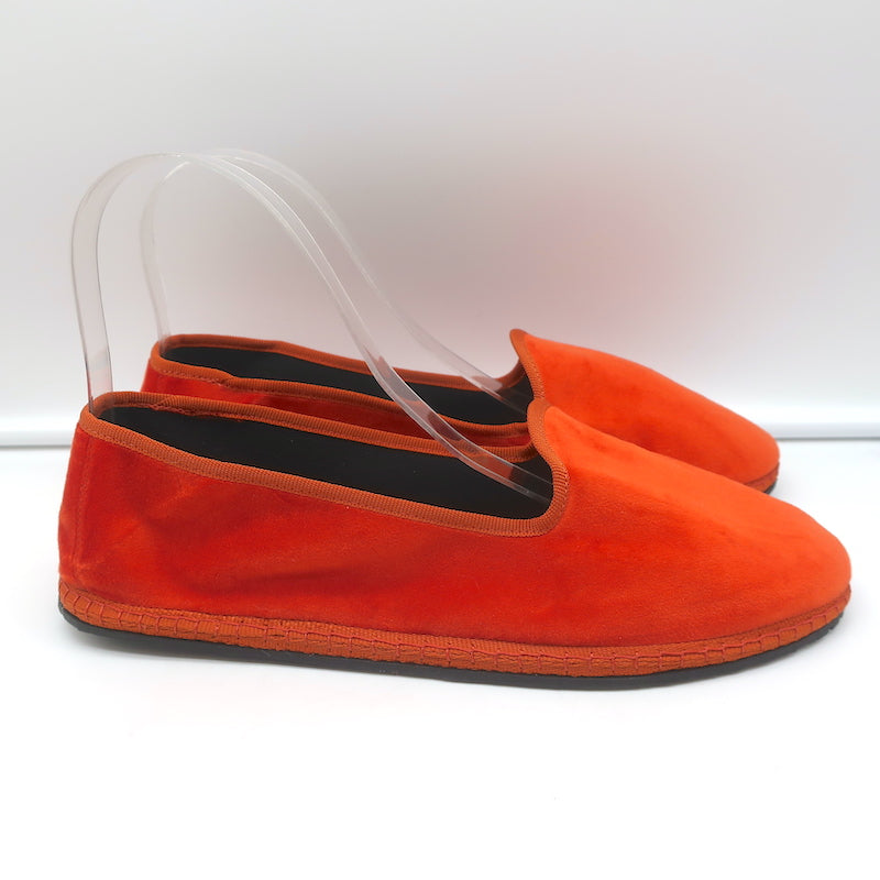 louis vuitton shoes 09.5 43.5 ORANGE SUEDE calf leather VELVET