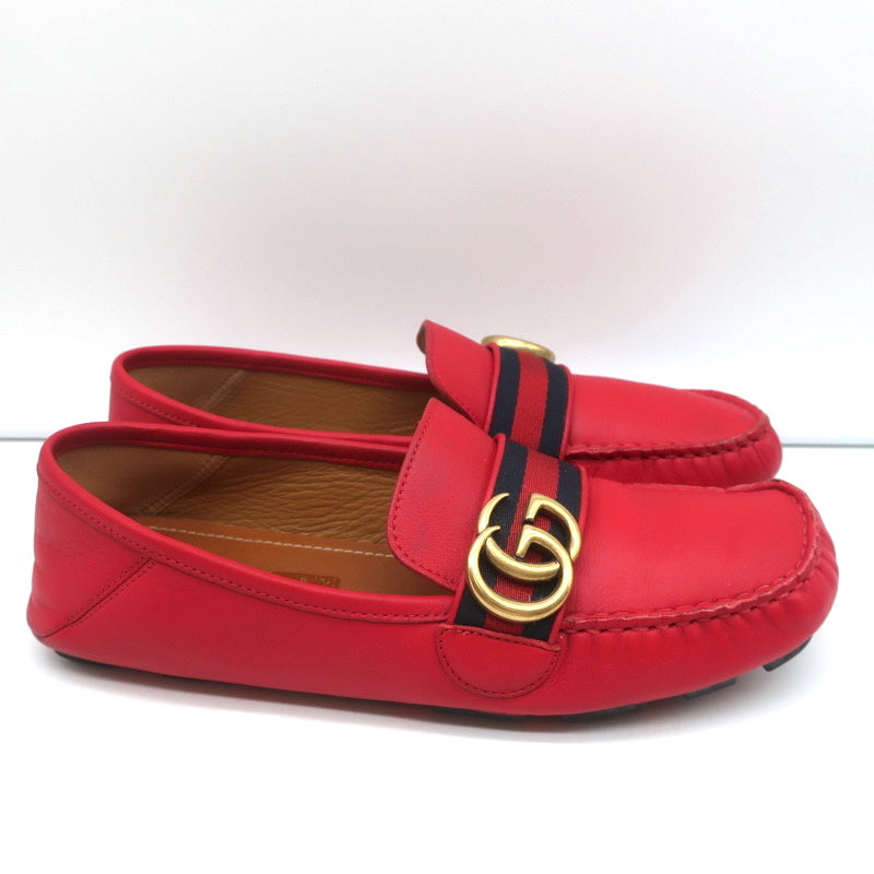 Gucci Suede Horsebit Loafers in Red for Men