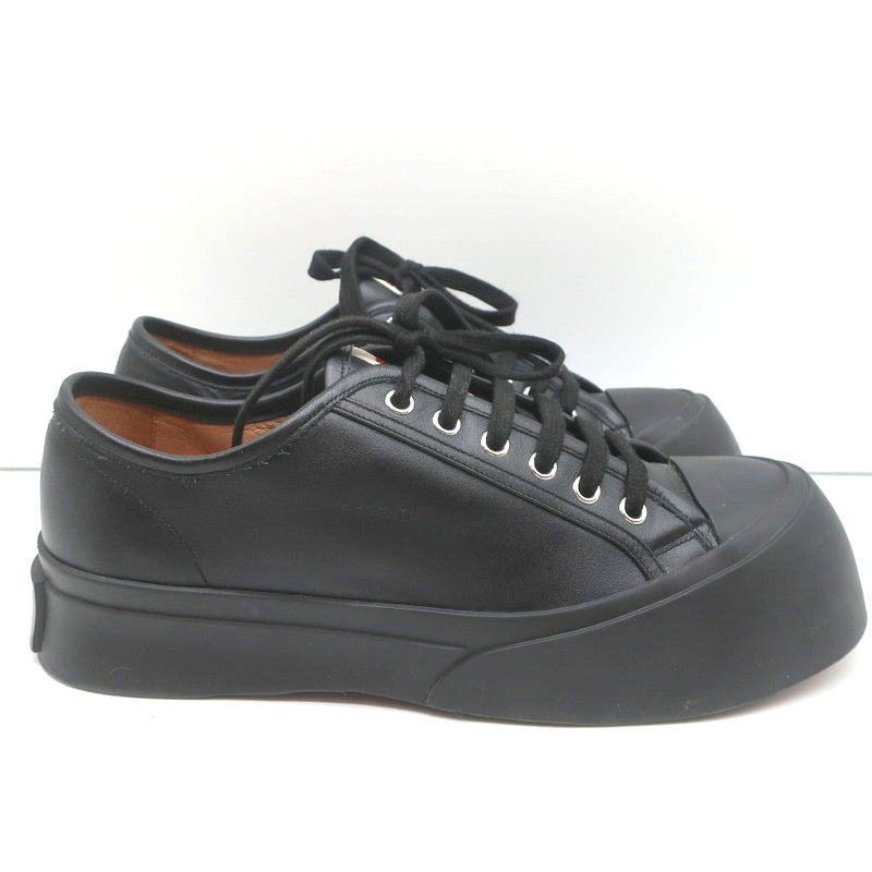 Marni Pablo Low Top Sneakers Black Leather Size 41