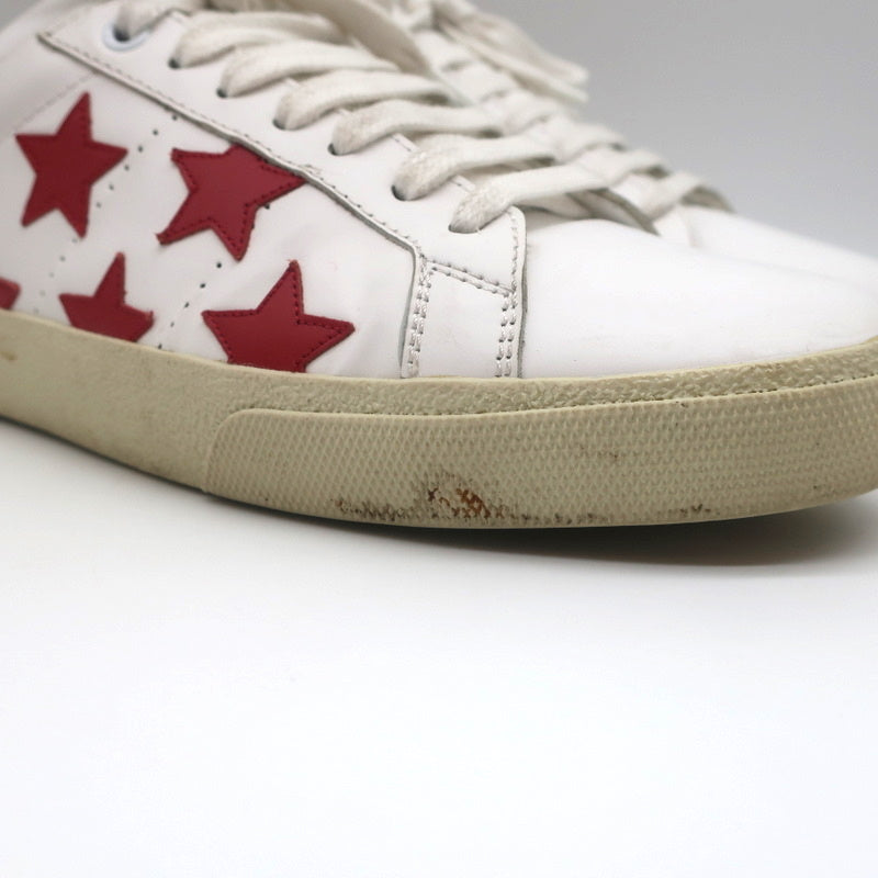 Saint Laurent Court Classic SL/06 Stars Sneakers White/Red Leather Siz – Celebrity