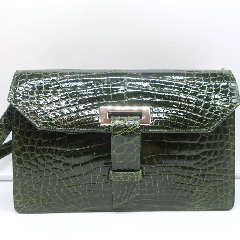 Luxury Alligator Flap Messenger Bag