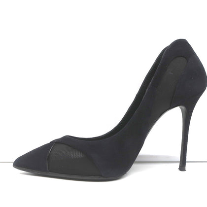 Giuseppe Zanotti Pumps Lucrezia Black Mesh-Inset Suede Size 39