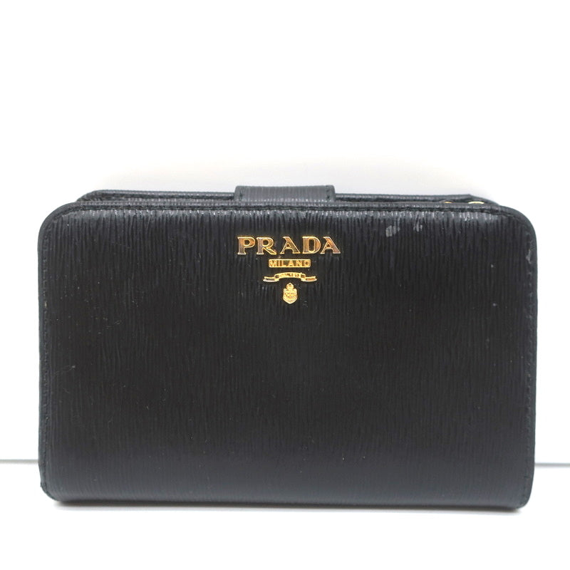 Prada, Bags, Prada Saffiano Leather Wallet Black