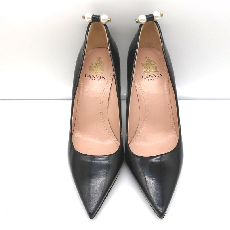 LOUIS VUITTON SANDALS MULES SIZe 36 US 6 beige LEATHER 9.5 Long $1100 heels