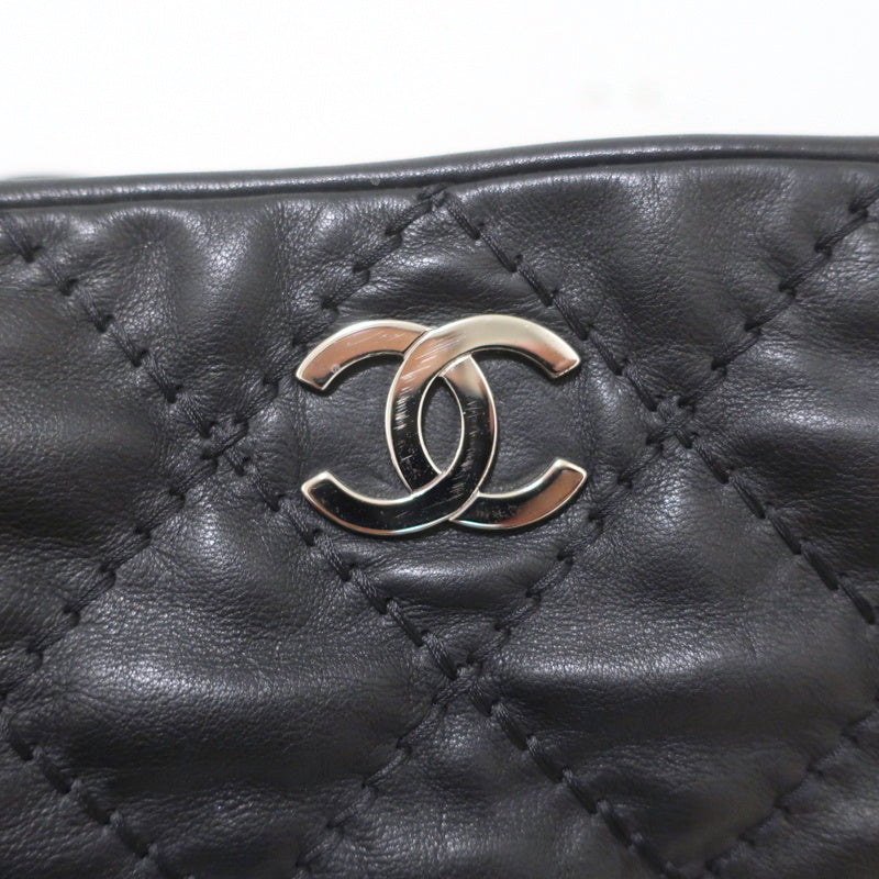 Bags, Chanel Button Up Hobo Quilted Calfskin With Grosgrain Large Black