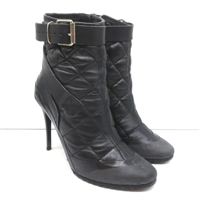 Chanel Black Suede Ankle Boots, 37