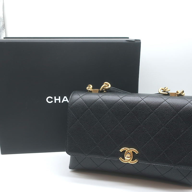 CHANEL Classic Small Flap Wallet Black Patent Leather $799.00