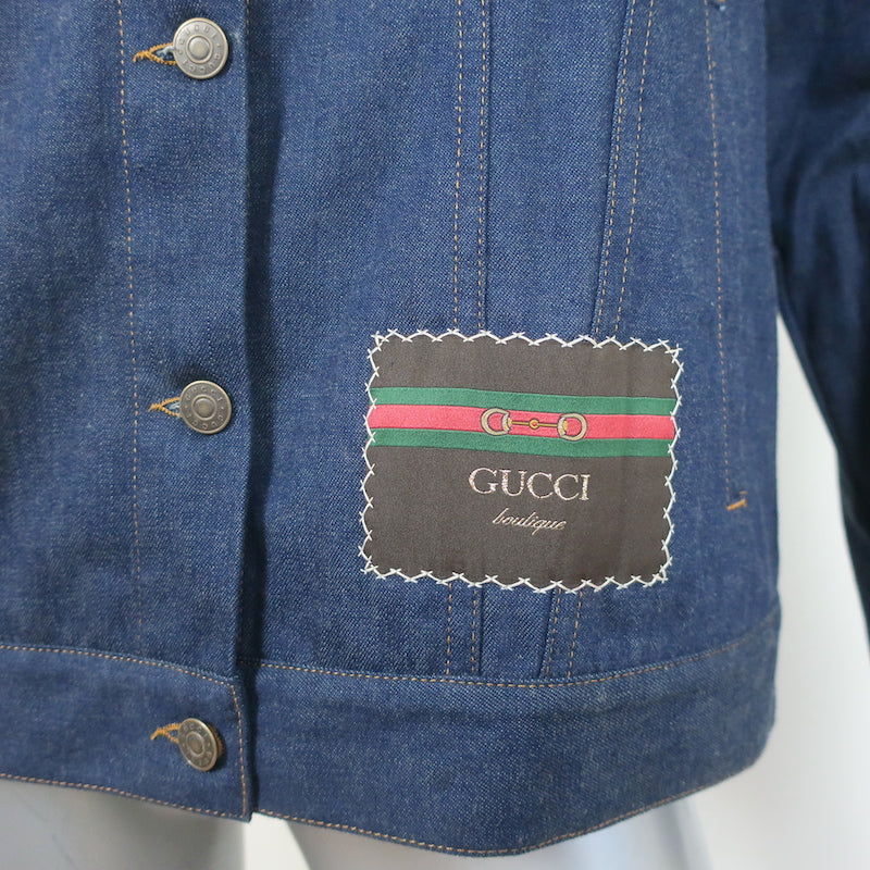 Gucci - Embroidered denim jacket Denim - The Corner