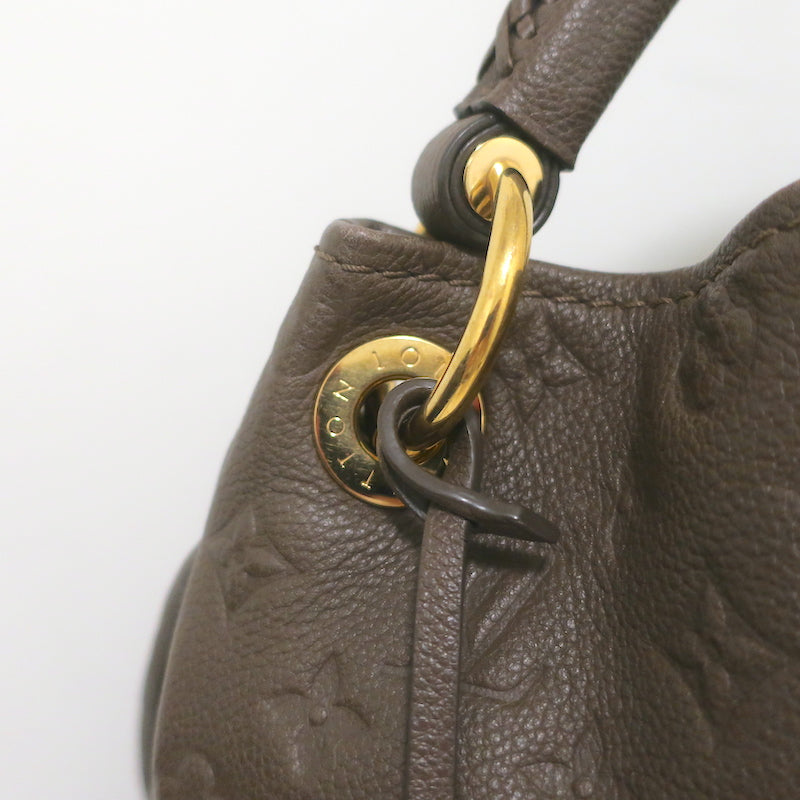 Louis Vuitton Artsy mm Hobo Dark Brown Monogram Empreinte Leather Shoulder Bag