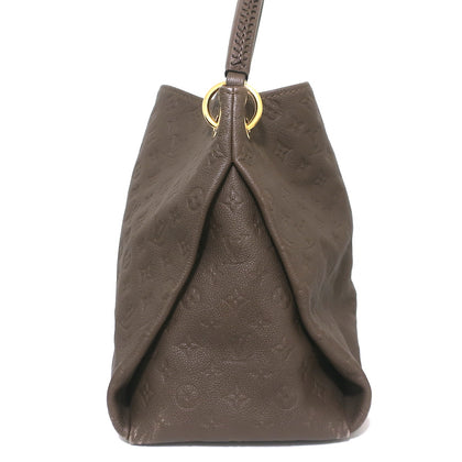 Louis Vuitton Brown Terre Leather Monogram Empreinte Artsy mm Hobo Bag 26lu712s