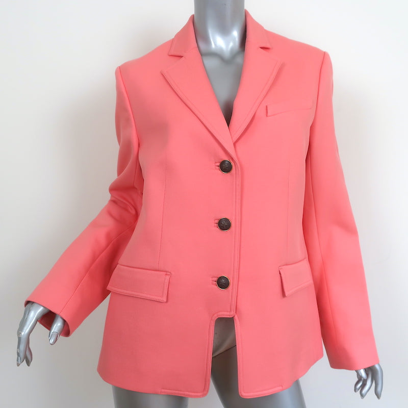 Tory Burch Blazer Salmon Double Weave Cotton Size 12 Three-Button Jack –  Celebrity Owned