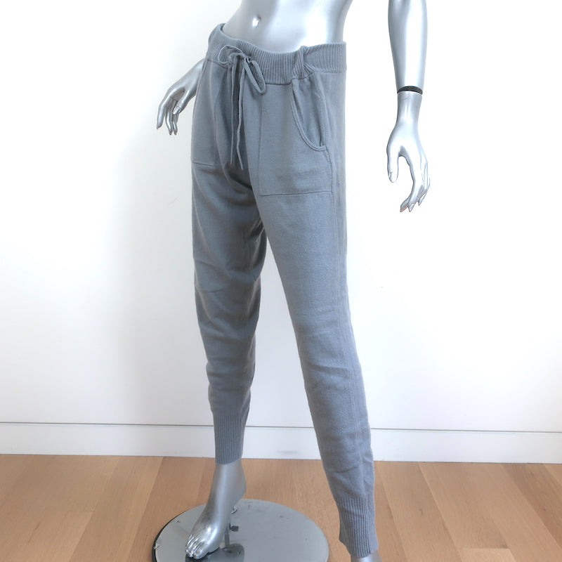 Louis Vuitton Mix Cashmere Sweatpants Metal Grey. Size 38