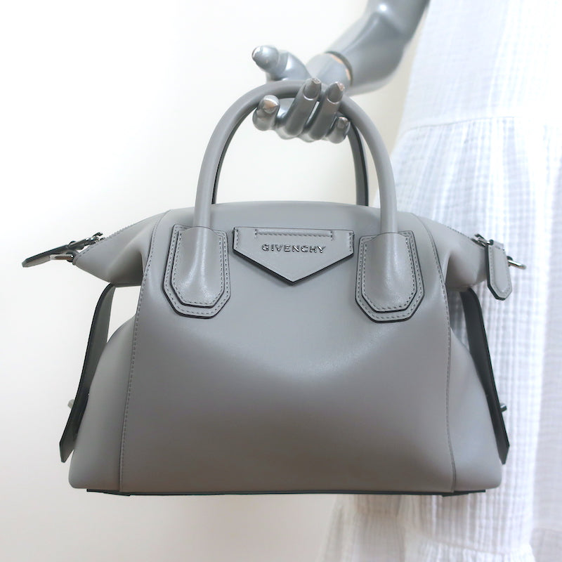 Givenchy Dark Blue Leather Small Antigona Sport Ha