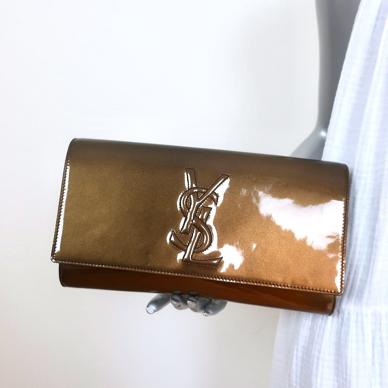 最終日【ほぼ未使用】YSL ブロンズクラッチ | www.avredentor.com.br