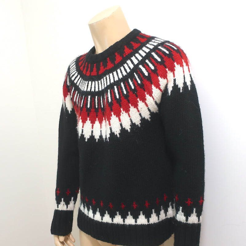 Lauren Ralph Lauren Women's Fair Isle Sweater (L, Black Multi)