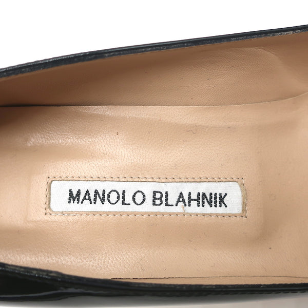 Manolo Blahnik Bb Patent Dark Blush Patent Leather Pointed Toe Pumps