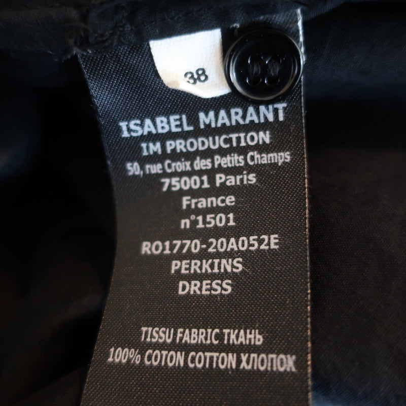 Isabel Marant Etoile Perkins Dress Black Cotton Voile Lon – Celebrity Owned