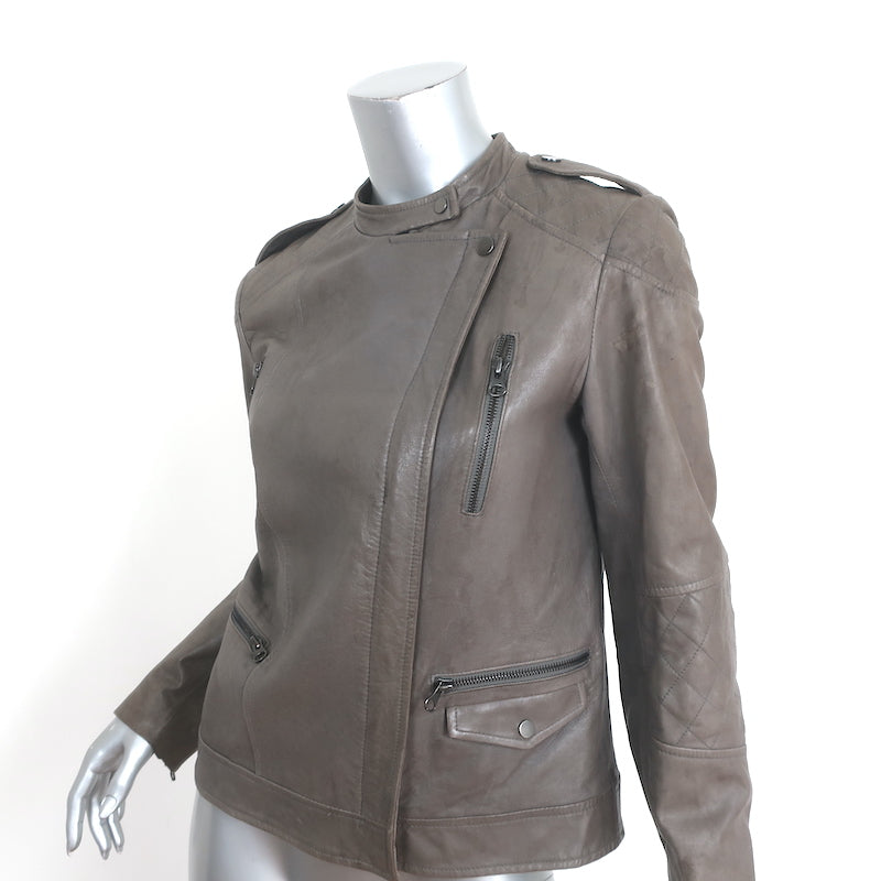 Louis Vuitton Black Leather & Silk Quilted Biker Jacket L Louis