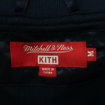 Kith x Mitchell & Ness Satin Warm-Up Jacket Navy Size Medium