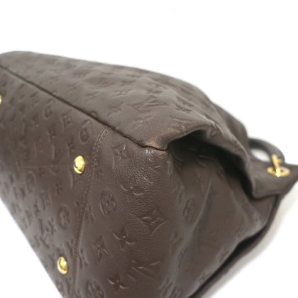 Louis Vuitton Artsy Empreinte MM White Leather Monogram Top Handle Logo  Hobo Bag