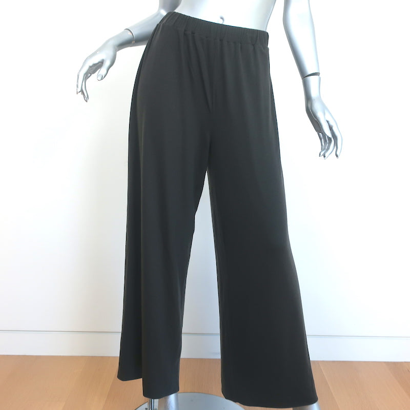 Image of The Row Wide Leg Pants Doi Charcoal Cashmere-Blend Jersey Size Small