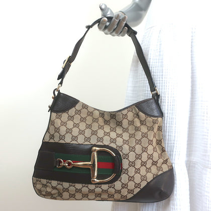 Gucci, Bags, Authentic Gucci Monogram Horse Bit Xl Hobo