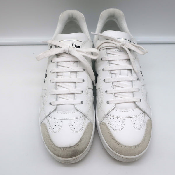 Louis Vuitton White Leather And Suede Low Top Sneakers Size 44.5 - ShopStyle