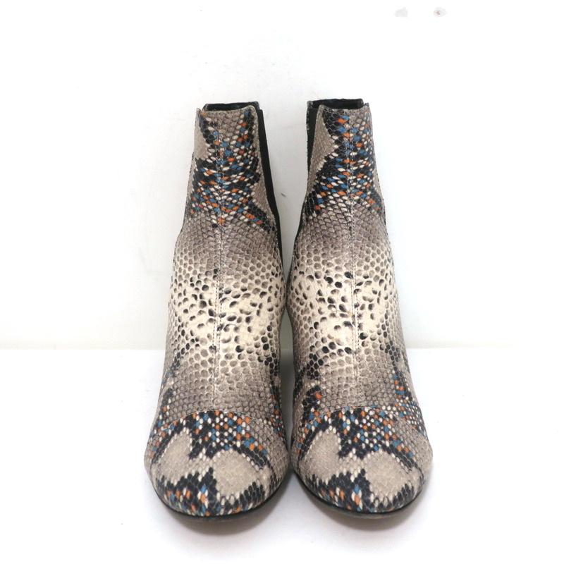 Isabel Marant Chelsea Boots Danelya Cream Snakeskin Print Leather Size – Owned