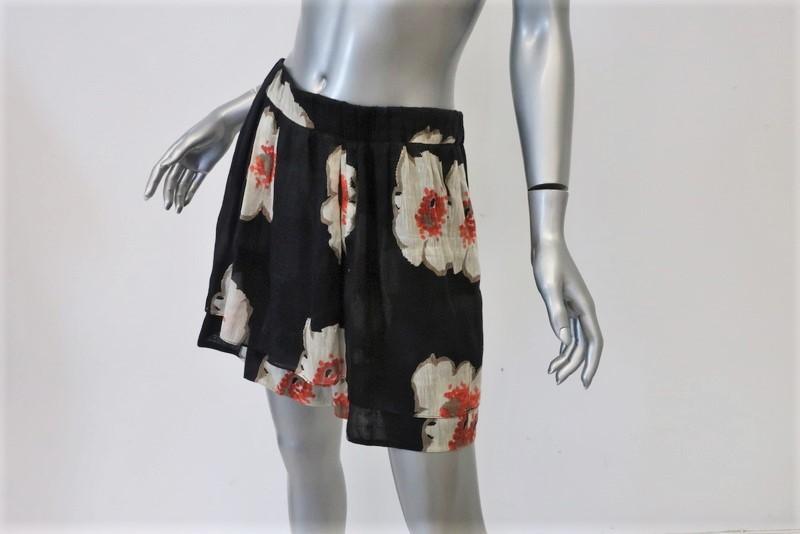 Louis Vuitton Mixed Stripes Tiered Mini Skirt BLACK. Size 38